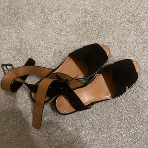 Franco Sarto Platform Sandals (Black)
